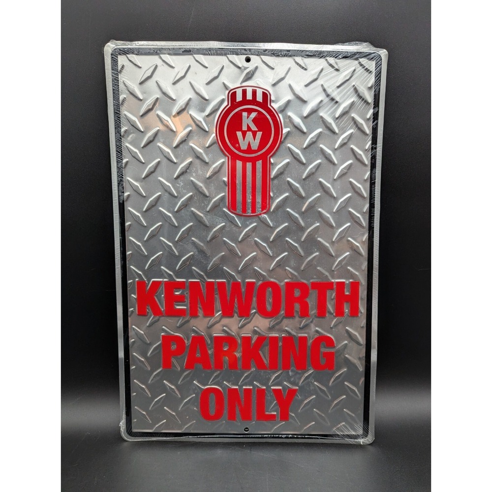 NEW! Sealed! Kenworth Truck Parking Only Metal Sign Man cave Garage Sign 18"x12"